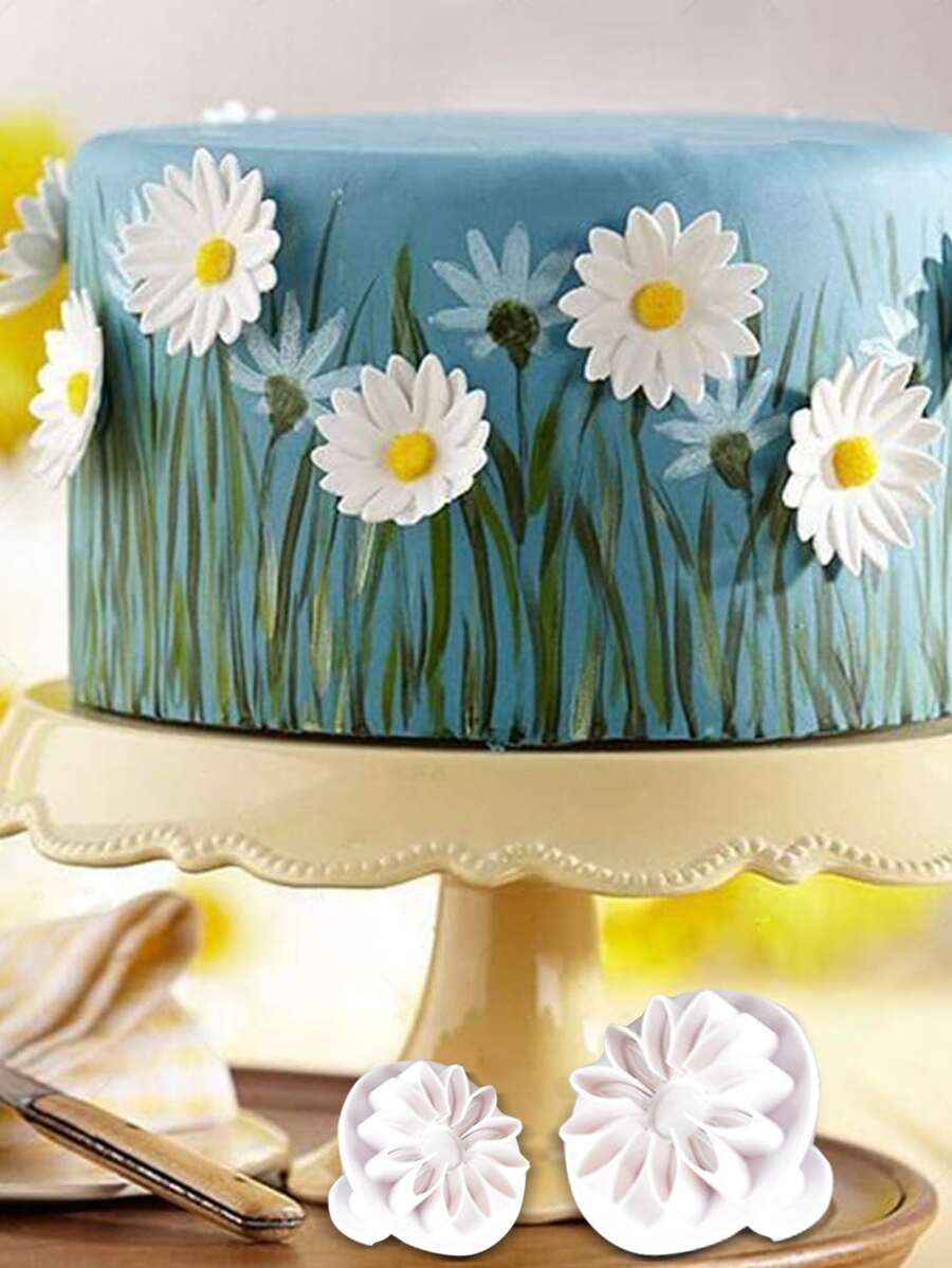 Household Multifunctional Chrysanthemum Cake Baking Biscuit Mold 3 Pieces