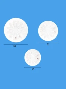 Household Multifunctional Chrysanthemum Cake Baking Biscuit Mold 3 Pieces