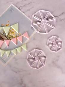 3pcs Geometric Design Cookie Cutter - White - View 2