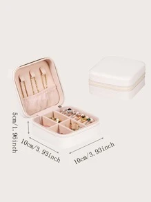 1入組首飾類收納便攜家用旅行收納耳環項鍊戒指首飾收納盒適用於女士配件