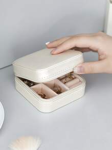 1入組首飾類收納便攜家用旅行收納耳環項鍊戒指首飾收納盒適用於女士配件