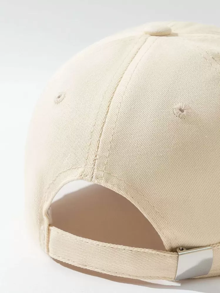 Gorra de béisbol con bordado floral - Beis - Añade 3