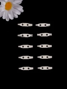 50 piezas de 20mm Pasador Accesorio DIY Joyería - Plateado - Ver 2