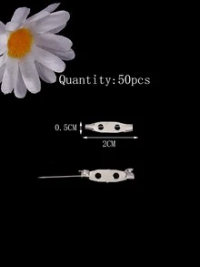 50 piezas de 20mm Pasador Accesorio DIY Joyería - Plateado - Ver 3