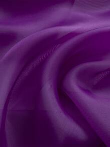 Solid Color Single Panel Sheer Curtain