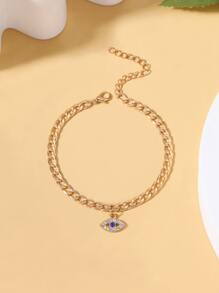 水鑽眼睛墜飾腳錬