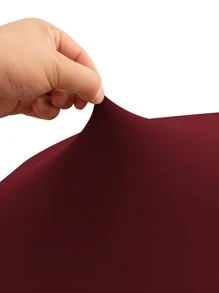 1 pieza Funda de cojín para asiento de silla unicolor elástica - Burdeos - Ver 2