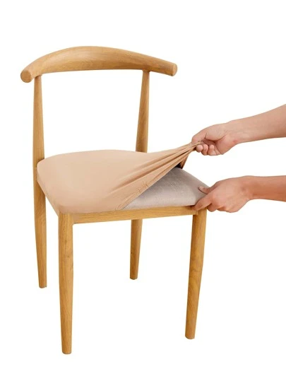 1入組素色有彈性椅子座墊套