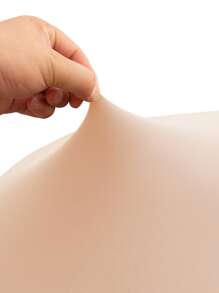 1入組素色有彈性椅子座墊套 - 米色 - 查看 3