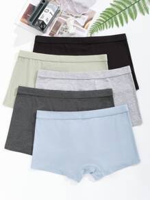 Men 5pcs Letter Graphic Boxer Brief - Multicolor - View 2