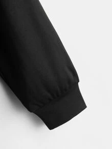 SHEIN Áo nỉ in hình đầu lâu phản quang dành cho bé trai tuổi teen nhân dịp Halloween - màu đen - Xem 8