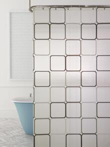 1入組幾何樣式防水浴簾 - 彩色 - 查看 5