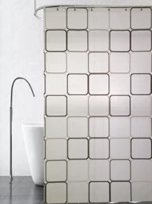 1入組幾何樣式防水浴簾 - 彩色 - 查看 6