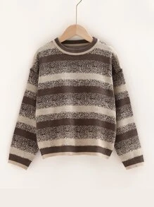 Boys Colour Block Drop Shoulder Jumper - Multicolor - View 1