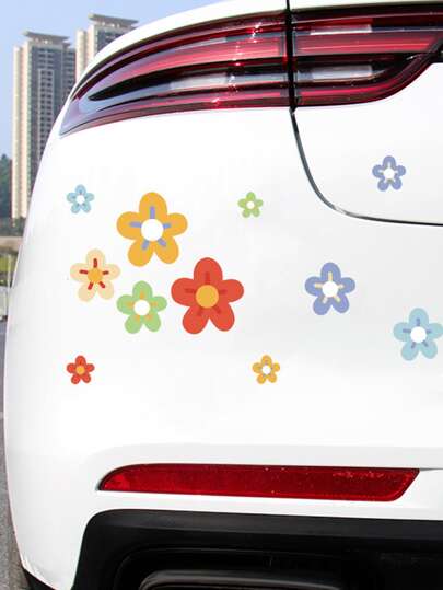 1sheet Flower Print Car Sticker