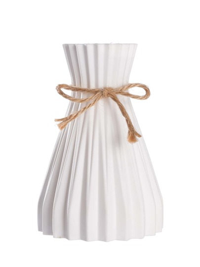 1/2 Pcs Artificial Flower Vase, Ceramic Appearance Plastic Height 6.9 Inches, Unbreakable Home ation Inserted Fake Vase Cannot Hold Water, Moderne ative ation, Living Room, Table, Office, Centerpiece Room Glass view 3