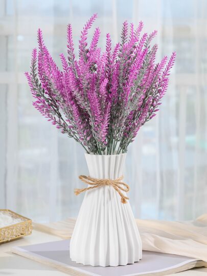 1/2 Pcs Artificial Flower Vase, Ceramic Appearance Plastic Height 6.9 Inches, Unbreakable Home ation Inserted Fake Vase Cannot Hold Water, Moderne ative ation, Living Room, Table, Office, Centerpiece Room Glass view 7