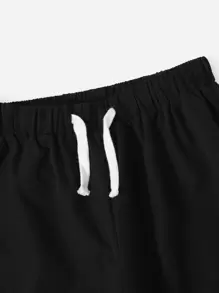 SHEIN Leap Crew 青少年男孩耳機印花t恤和束腰長褲 - 彩色 - 查看 4