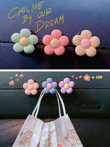 6 móc xe thiết kế hoa - Nhiều màu - Xem 4