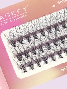 1box Mermaid Tail Individual Eyelashes - Black - View 4