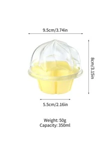 1入組塑膠冰淇淋盒 - 黃色 - 查看 3