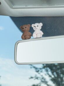 2pcs Cartoon Bear Design Car Ornament - Multicolor - View 2