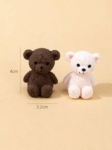 2pcs Cartoon Bear Design Car Ornament - Multicolor - View 3