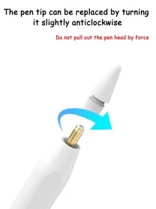2 đầu bút thay thế tương thích với Apple Pencil - trắng - Xem 4