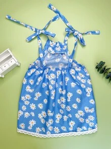 Daisy Print Pet Dress - Multicolor - View 2