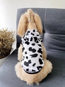 Cow Print Pet Tank - Black and White - View 1