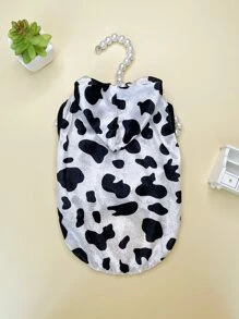 Cow Print Pet Tank - Black and White - View 3