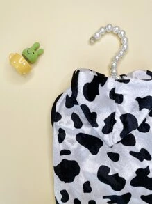 Cow Print Pet Tank - Black and White - View 4