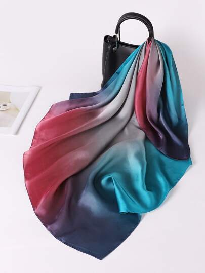 Spring/Summer Fashion New Tie-Dye Watercolor Tie Dye Gradient Print Large Square Scarf