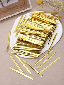 800pcs ABS Gift Wrapping Twist Tie, Gold Sealing Tie For Packaging Bag - Gold - View 4