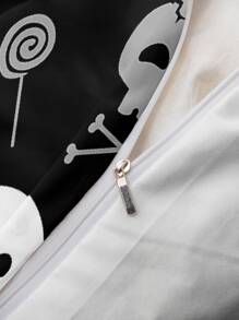 Set colcha sin relleno con patrón de Halloween - Multicolor - Ver 6