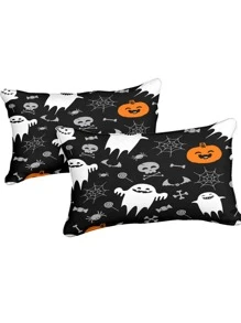 Set colcha sin relleno con patrón de Halloween - Multicolor - Ver 3