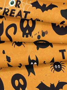 Set colcha sin relleno con patrón de Halloween - Multicolor - Ver 4