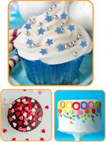 12 piezas Cortador para galletas con corazón & en forma de estrella - Blanco - Ver 3