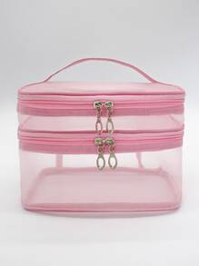 Simple And Fashionable Cosmetic Bag Double Layer Storage Bag