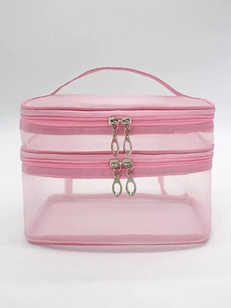 Simple And Fashionable Cosmetic Bag Double Layer Storage Bag