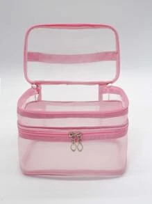 Simple And Fashionable Cosmetic Bag Double Layer Storage Bag