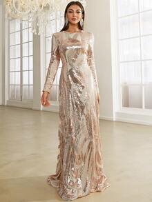 Missord Sequin Decor Prom Dress