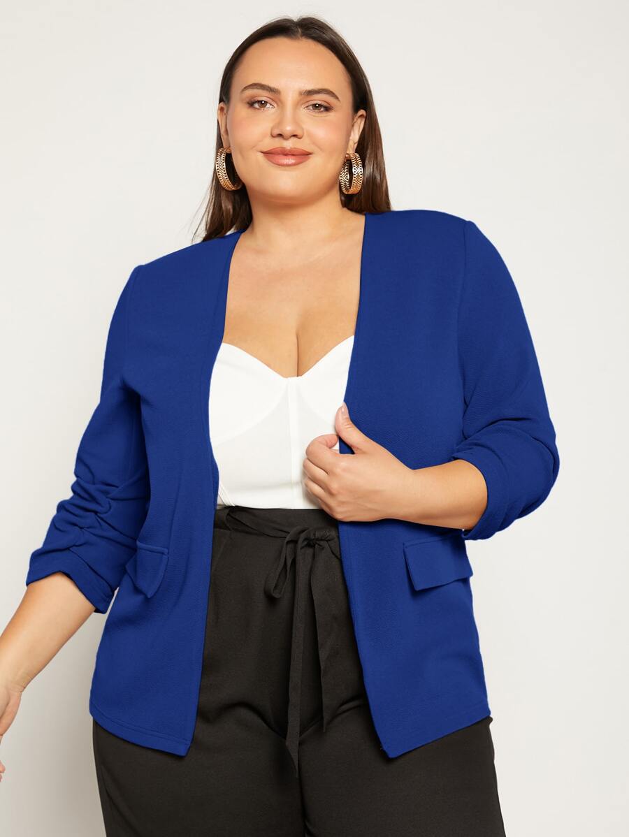 SHEIN Essnce Blazer mit gerafften Ärmeln