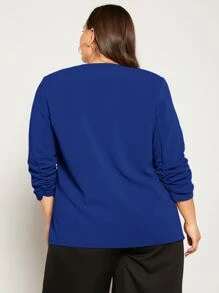 SHEIN Essnce Blazer mit gerafften Ärmeln