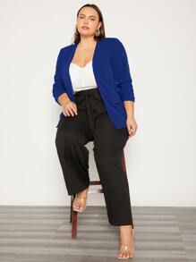 SHEIN Essnce Blazer mit gerafften Ärmeln