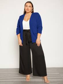 SHEIN Essnce Blazer mit gerafften Ärmeln