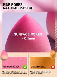 2pcs Ombre Waterdrop Design Makeup Sponge - Multicolor - View 7