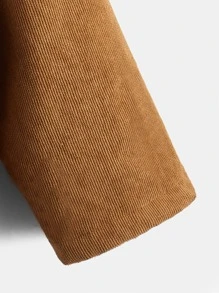 SHEIN 男孩翻蓋口袋毛絨內襯連帽外套