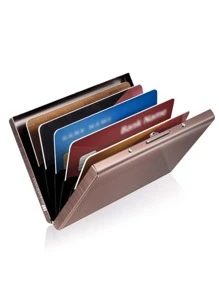 1 pieza Tarjetero unicolor al azar - Multicolor - Ver 1