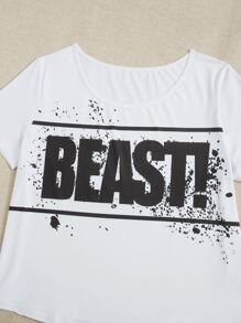 Yoga High Street Plus 3pcs Letter Graphic Crisscross Back Sports Set - Black and White - View 6